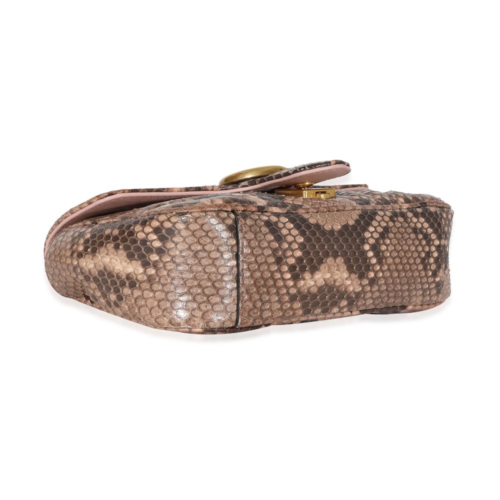 Gucci Pink Python Matelasse Mini Gg Marmont Bag - image 4
